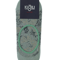 Aqua Green Single Loafer Patterned Cotton Socks