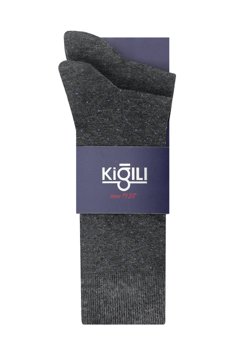 Medium Anthracite 2-Pack Patterned Socks