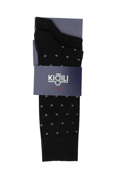 Black 2-Pack Patterned Socks