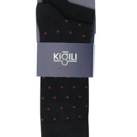 Dark Black 2-Pack Cotton Patterned Socks