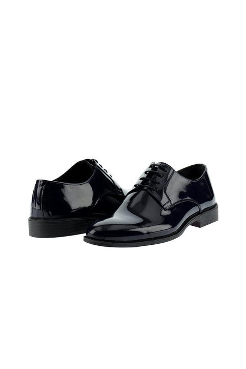 Medium Navy Classic Patent Leather Shoes