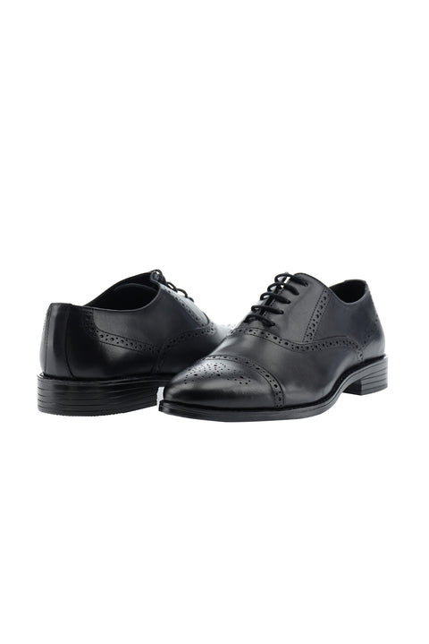 Medium Navy Classic Leather Shoes
