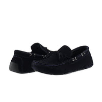 Dark Navy Suede Casual Loafer Shoes