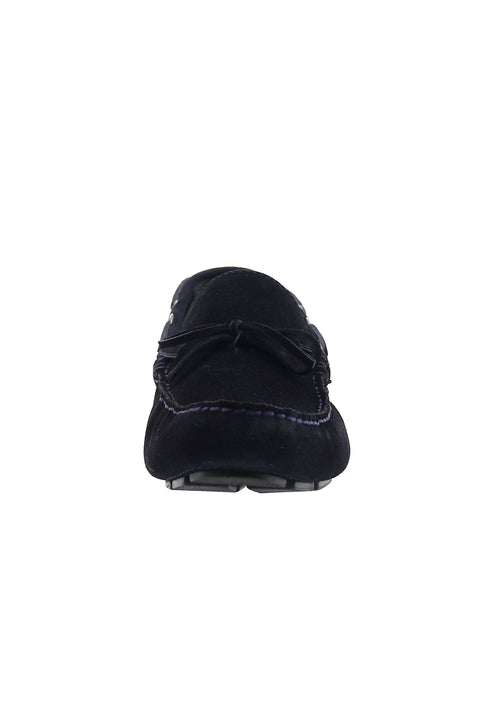 Dark Navy Suede Casual Loafer Shoes
