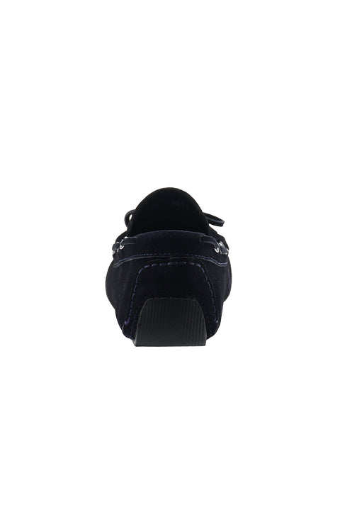 Dark Navy Suede Casual Loafer Shoes