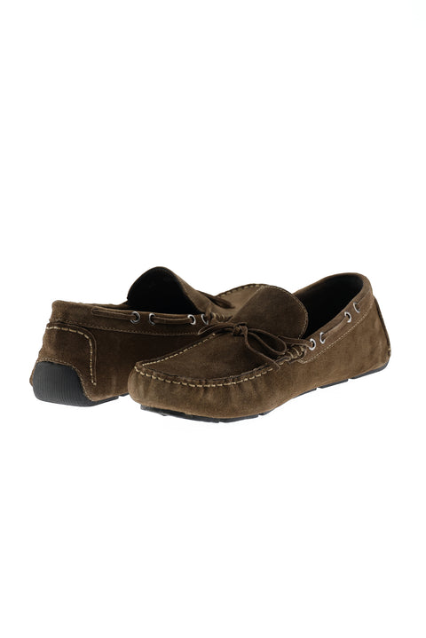 Dark Brown Suede Casual Loafer Shoes