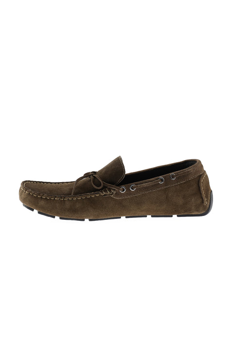 Dark Brown Suede Casual Loafer Shoes