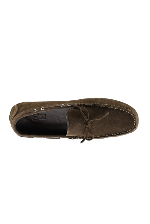Dark Brown Suede Casual Loafer Shoes