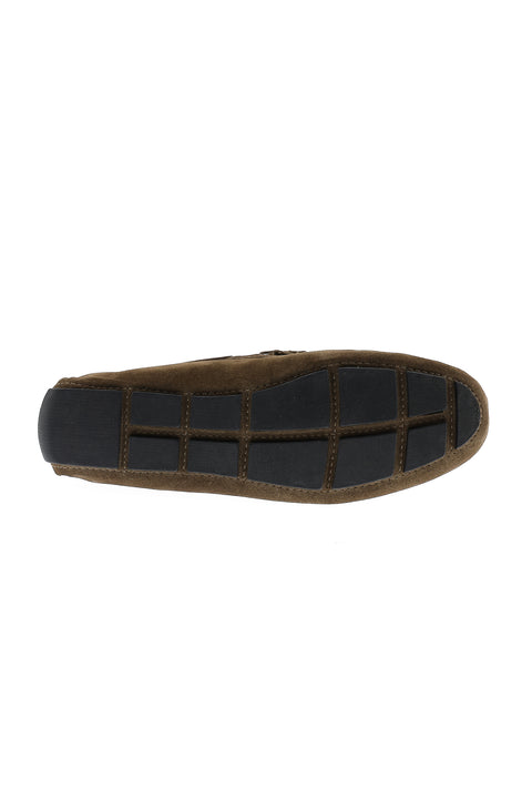 Dark Brown Suede Casual Loafer Shoes