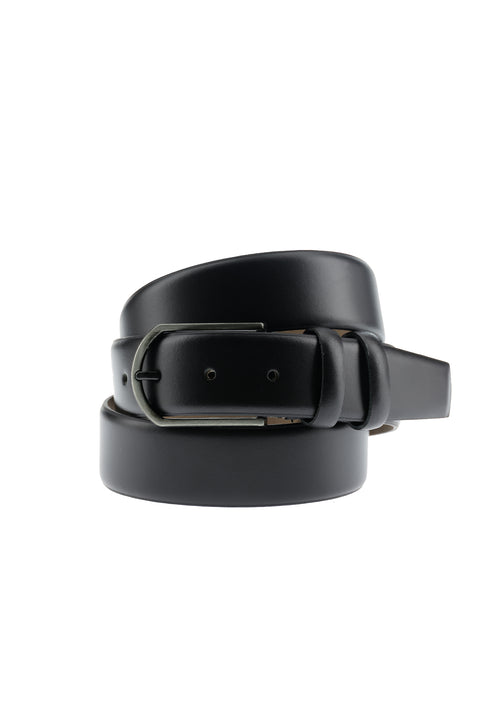 Black Classic Leather Belt