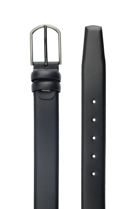 Black Classic Leather Belt