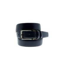 Medium Navy Classic Leather Belt