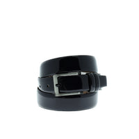 Medium Navy Classic Leather Patent Belt