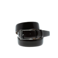 Medium Brown Classic Leather Patent Leather Belt
