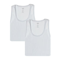 White 2-Piece Cotton Athletic Tank Top Set