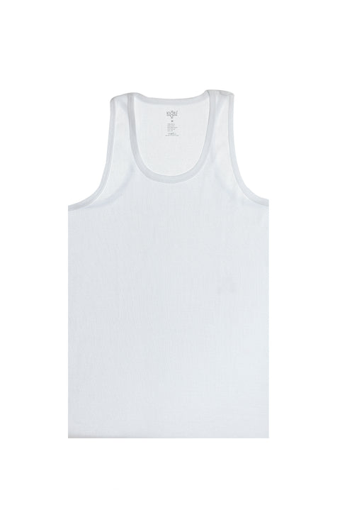 White 2-Piece Cotton Athletic Tank Top Set