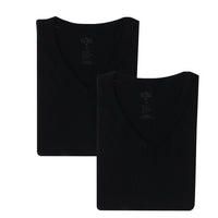 Black 2-Piece V-Neck Cotton Tank Top Set