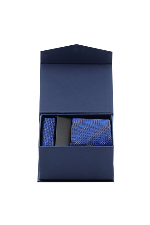 Light Navy Blue 2-Piece Tie & Pocket Square Set