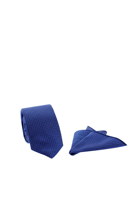 Light Navy Blue 2-Piece Tie & Pocket Square Set
