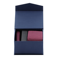Coral Red 2-Piece Tie & Pocket Square Set