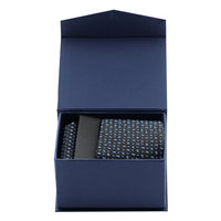 Medium Navy Blue 2-Piece Tie & Pocket Square Set