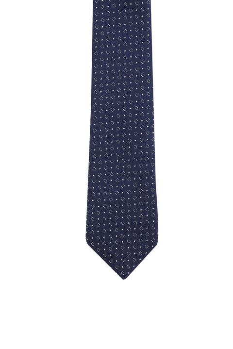 Dark Navy Blue 3-Piece Tie, Pocket Square, and Bracelet Set