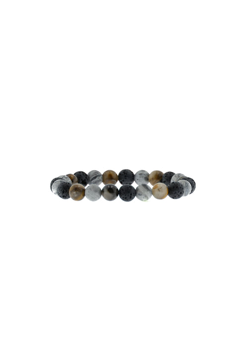 Dark Anthracite Bead Bracelet