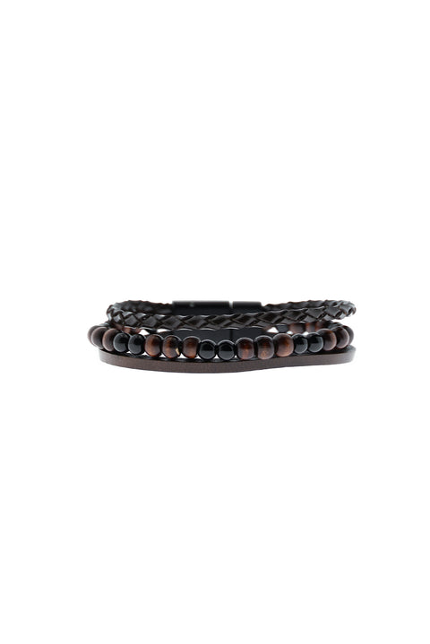 Medium Brown Bead Bracelet