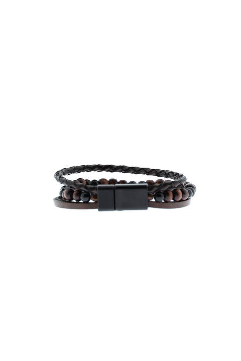 Medium Brown Bead Bracelet