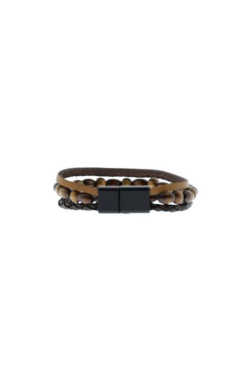 Medium Brown Bead Bracelet