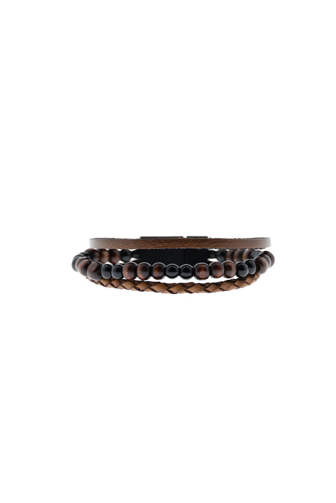 Medium Brown Bead Bracelet