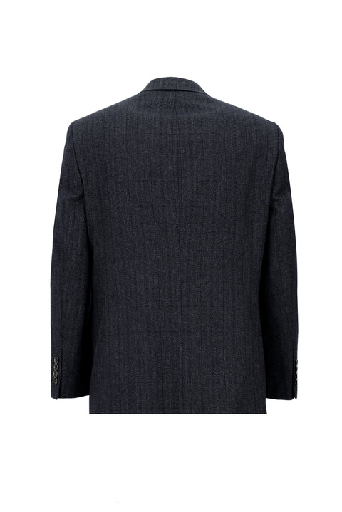 Dark Navy 4 Drop Relaxed Fit Patterned Jacket