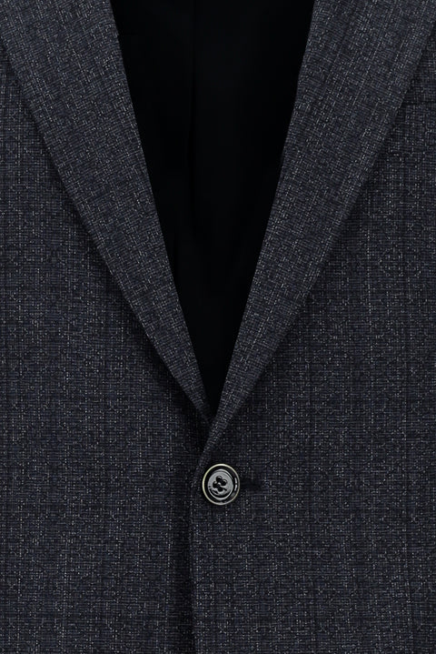 Dark Navy 4 Drop Relaxed Fit Patterned Jacket