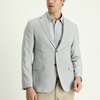Medium Grey 6 Drop Regular Fit Patterned Sport Jacket