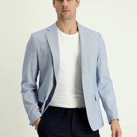 Light Blue 6 Drop Regular Fit Patterned Sport Jacket