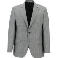 Medium Grey 4 Drop Relaxed Fit Classic Patterned Wool Linen Jacket