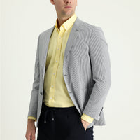 Black 6 Drop Regular Fit Standard Cut Sport Striped Jacket
