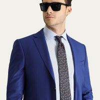 Navy Blue 7 Drop Slim Fit Classic Jacket