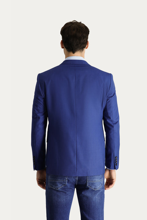 Navy Blue 7 Drop Slim Fit Classic Jacket
