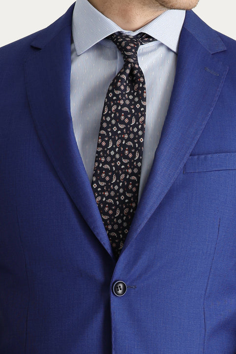 Navy Blue 7 Drop Slim Fit Classic Jacket