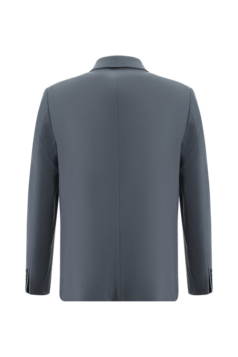 Medium Gray 4-Drop Relaxed Fit Classic Jacket