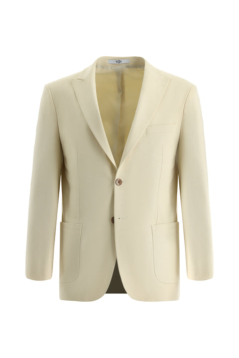Cream 4 Drop Relaxed Fit Classic Jacket