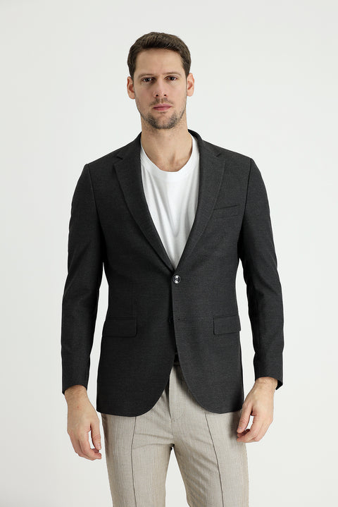 Dark Anthracite 6 Drop Regular Fit Classic Jacket