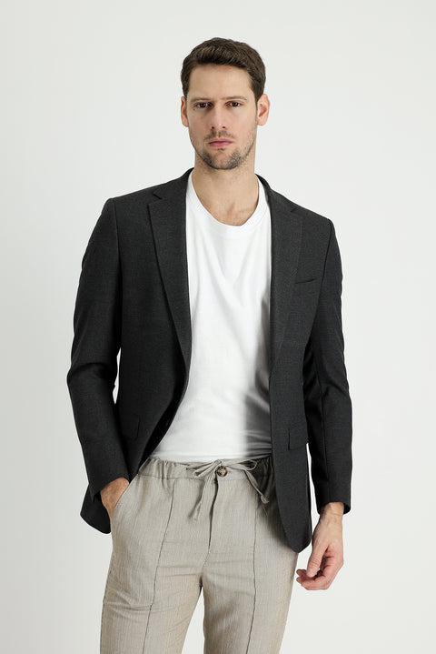 Dark Anthracite 6 Drop Regular Fit Classic Jacket
