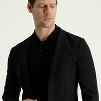 Black 7 Drop Super Slim Fit Extra Narrow Cut Sport Jacket
