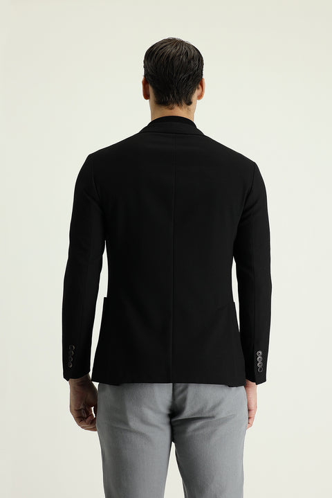 Black 7 Drop Slim Fit Sports Jacket