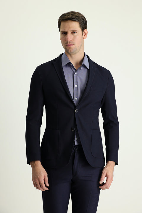 Dark Navy 7 Drop Super Slim Fit Extra Narrow Cut Sport Jacket