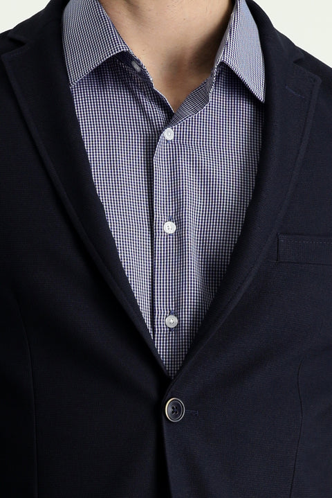 Dark Navy 7 Drop Slim Fit Sports Jacket