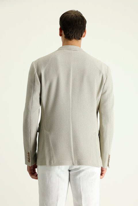 Light Beige 6 Drop Regular Fit Classic Jacket
