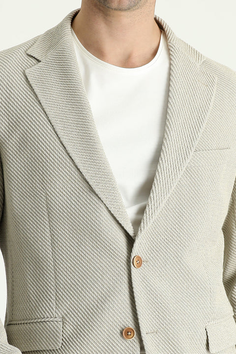 Light Beige 6 Drop Regular Fit Classic Jacket